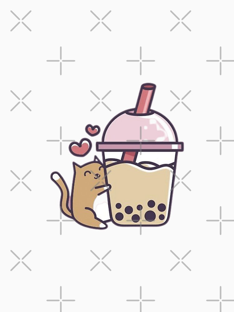 cat boba tea bubble tea anime kawaii by AME ⭐⭐⭐⭐⭐