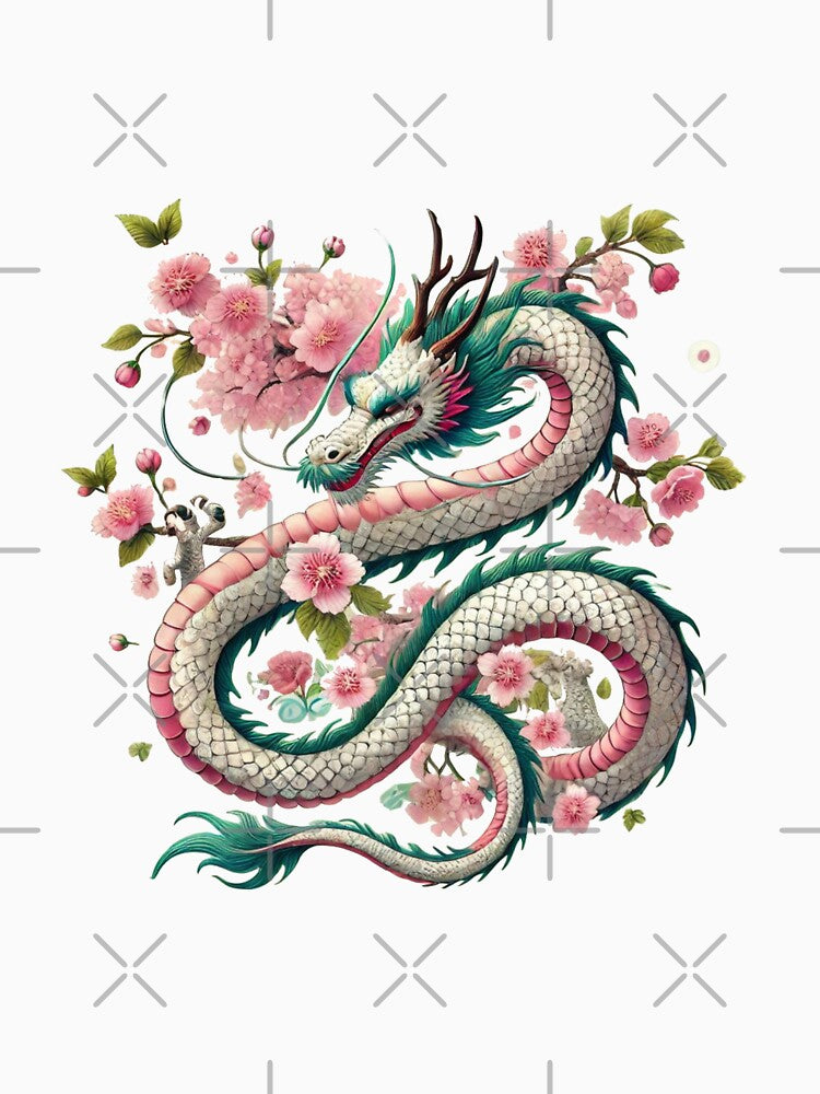 Majestic Cherry Blossom Dragon by NerdiPop
