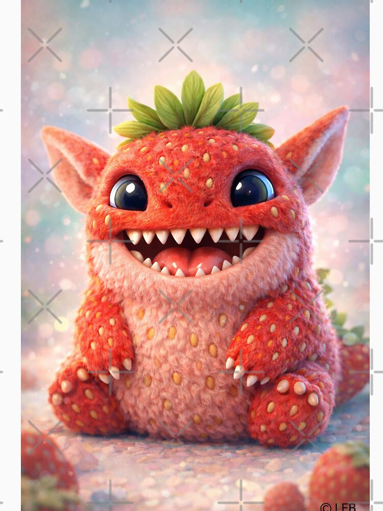 Baby  little strawberry monster by LuluLeb