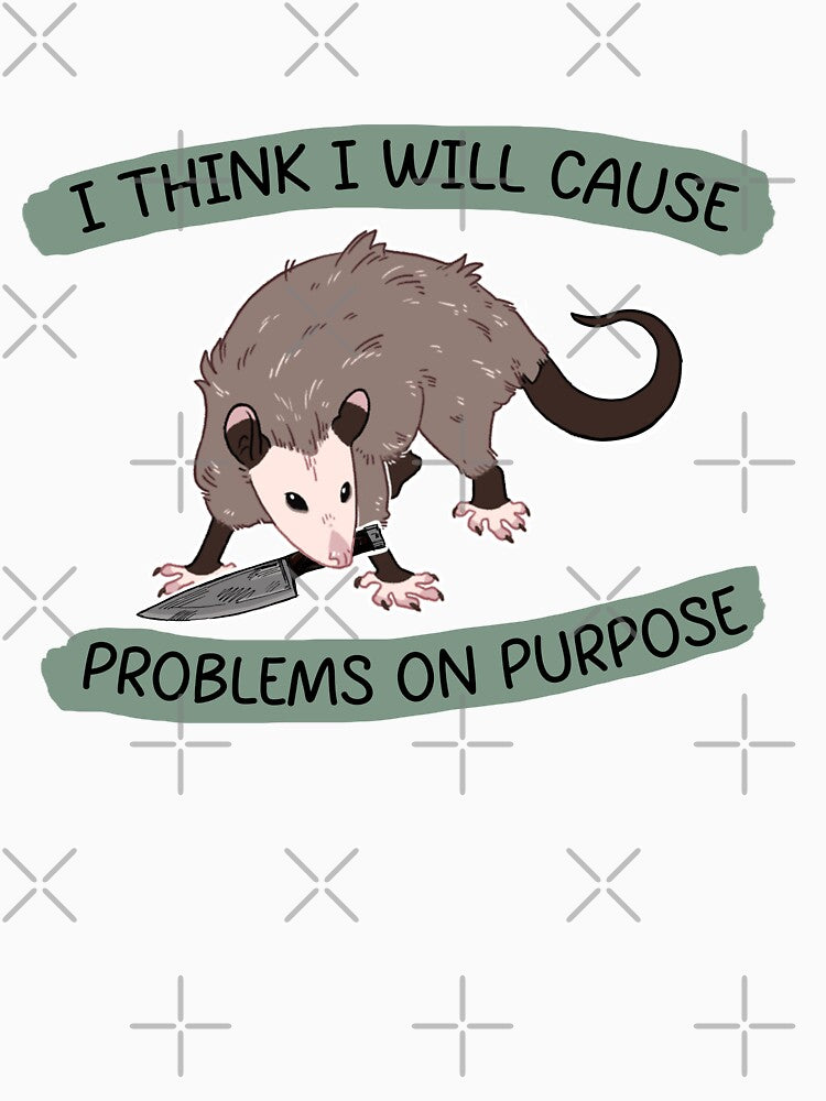 Rebellious Possum funny quotes knife stickers by StylishDesigns_ByJohn