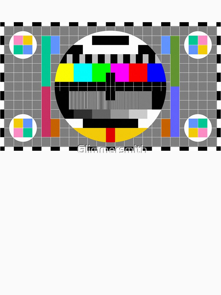 Calibration Test Card, TV monitor film, video geek by Glimmersmith
