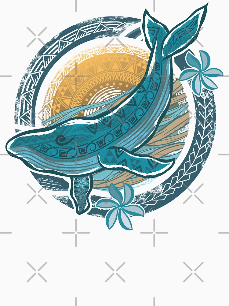 Vintage Hawaiian Diving Humpback Whale by sunnthreads
