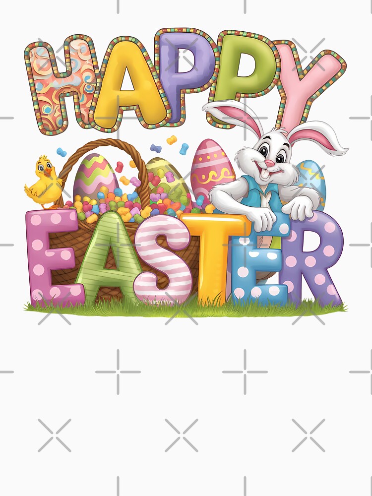 Happy Easter with Easter Bunny by Frog Level Treasures
