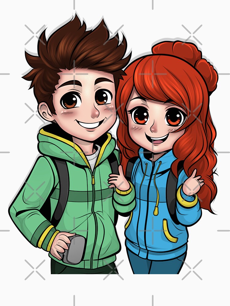 Cute White Couple Illustration – Soft Romance Digital Drawing by Lulunza