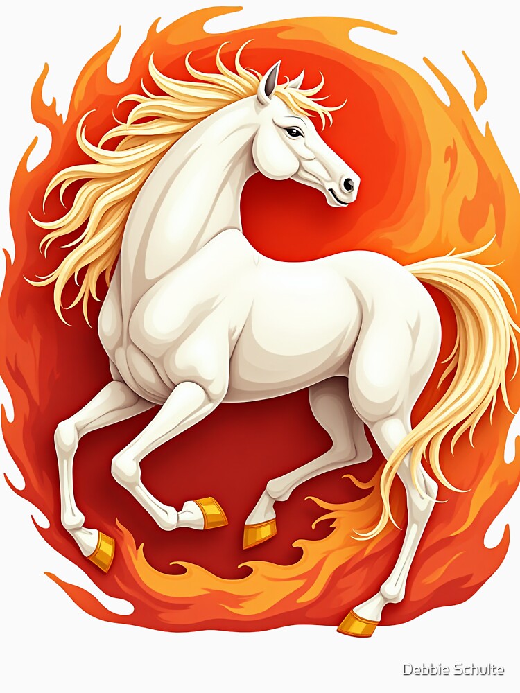 Year of the Fire Horse - White Horse by Debbie Schulte