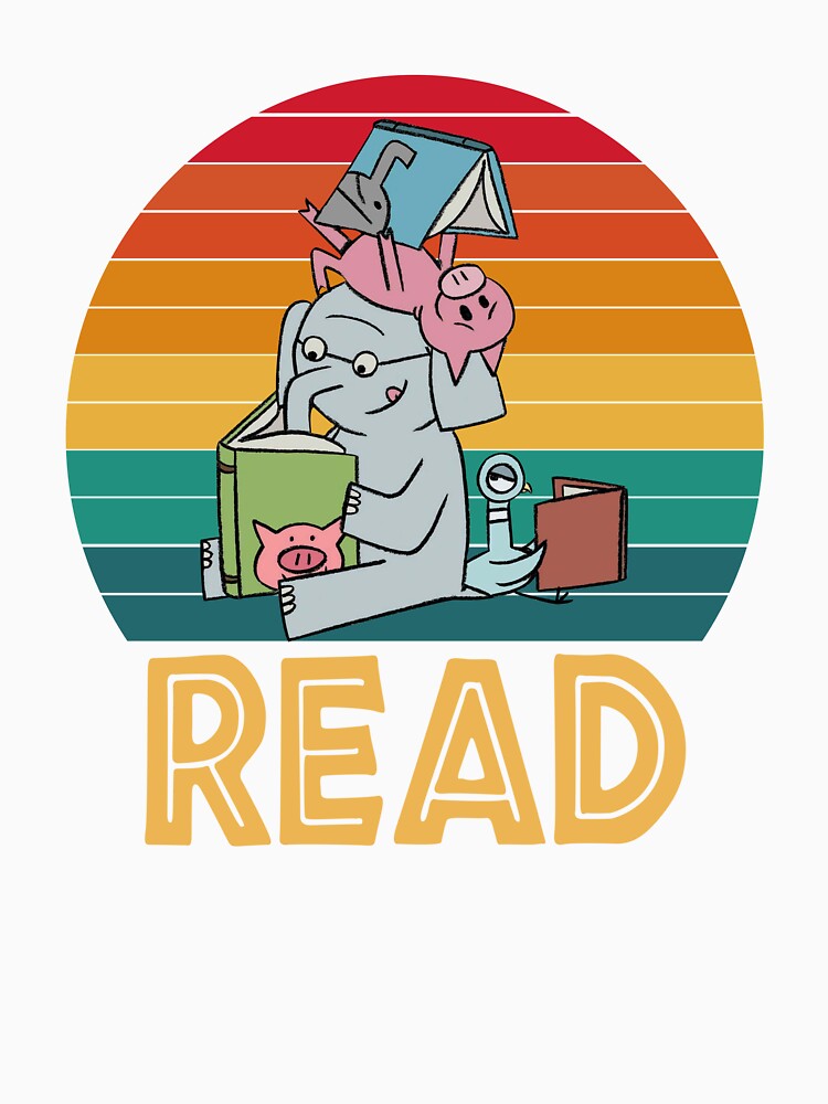 Funny Teacher Library Read Book Club Piggie Elephant Pigeons by DemminLiesel