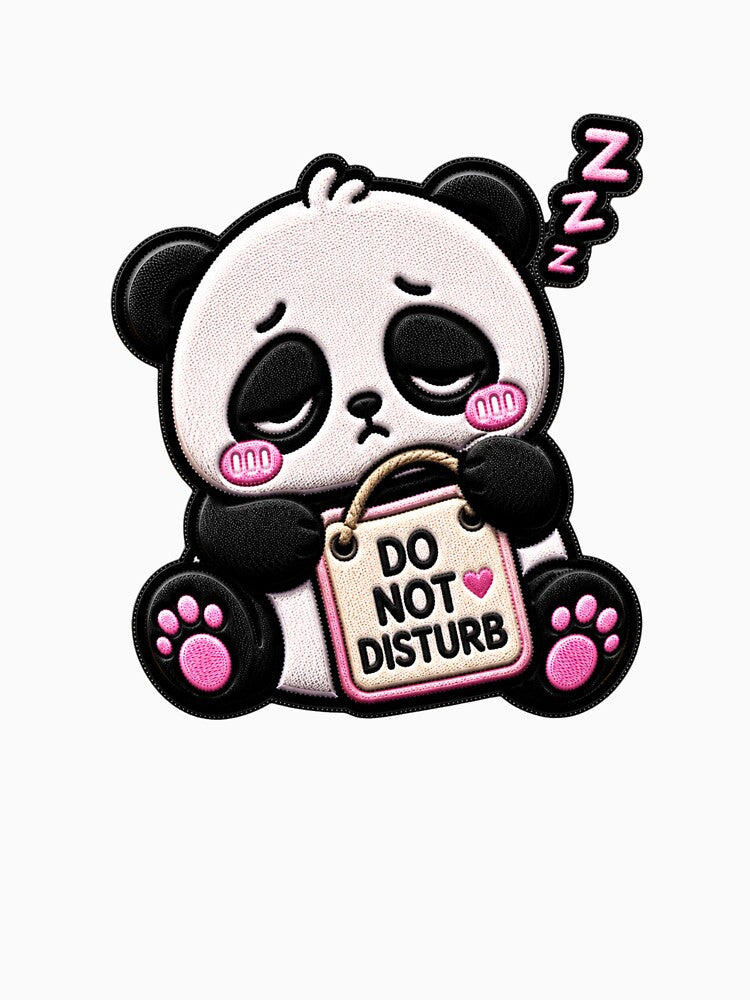 Do Not Disturb Panda Embroidery Patch Cute by ColorSplash123