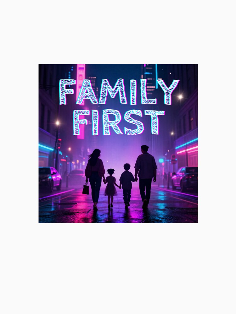 Family First New York – Cartoon Mom Dad Kids Illustration by gluxdesing