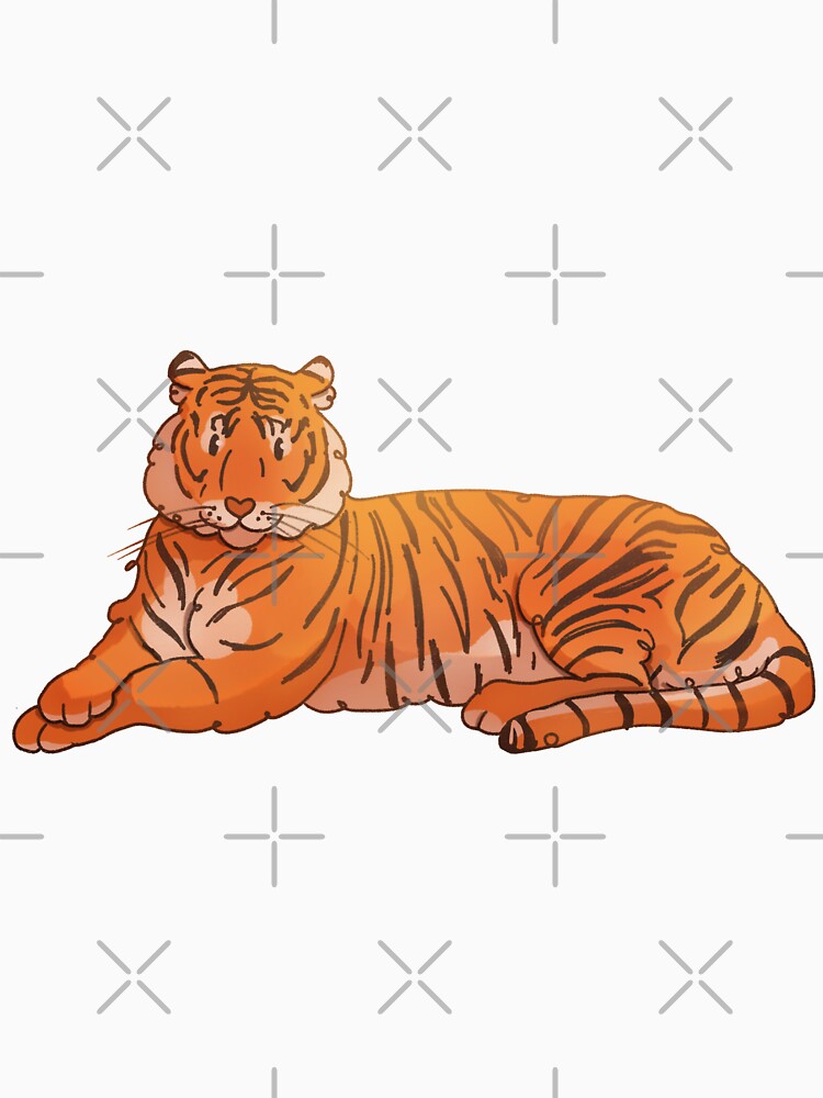 Cute Cartoon Tiger Art by Asutip