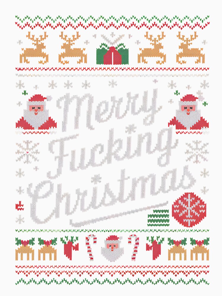 Merry Fcking Christmas Funny Ugly Sweater Holiday by torildorxop
