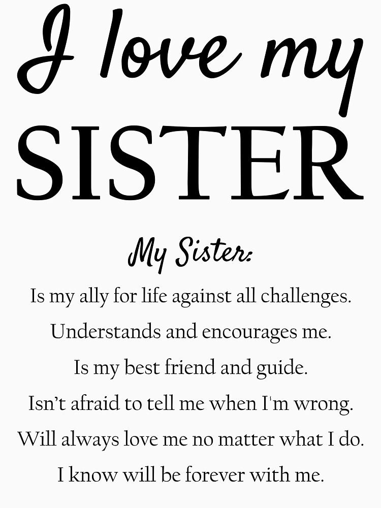 I Love My Sister by Sue Davie