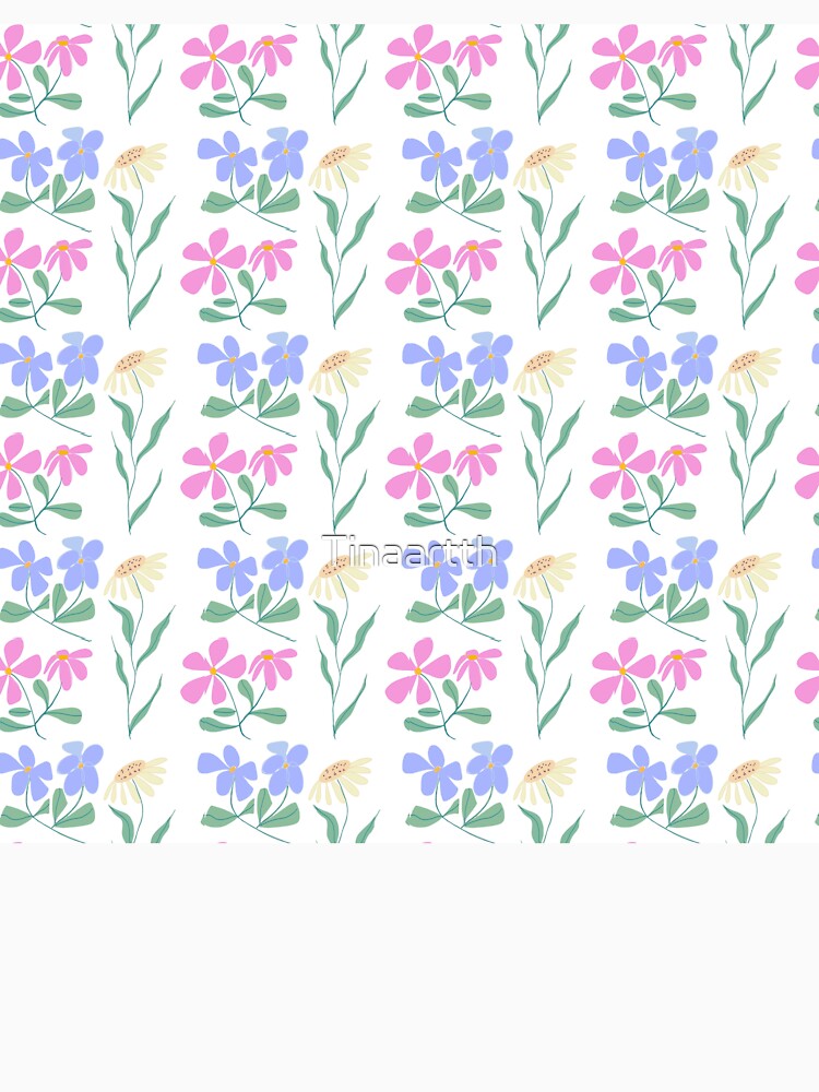 Soft Botanical Garden Sketch Floral Pattern by Tinaartth