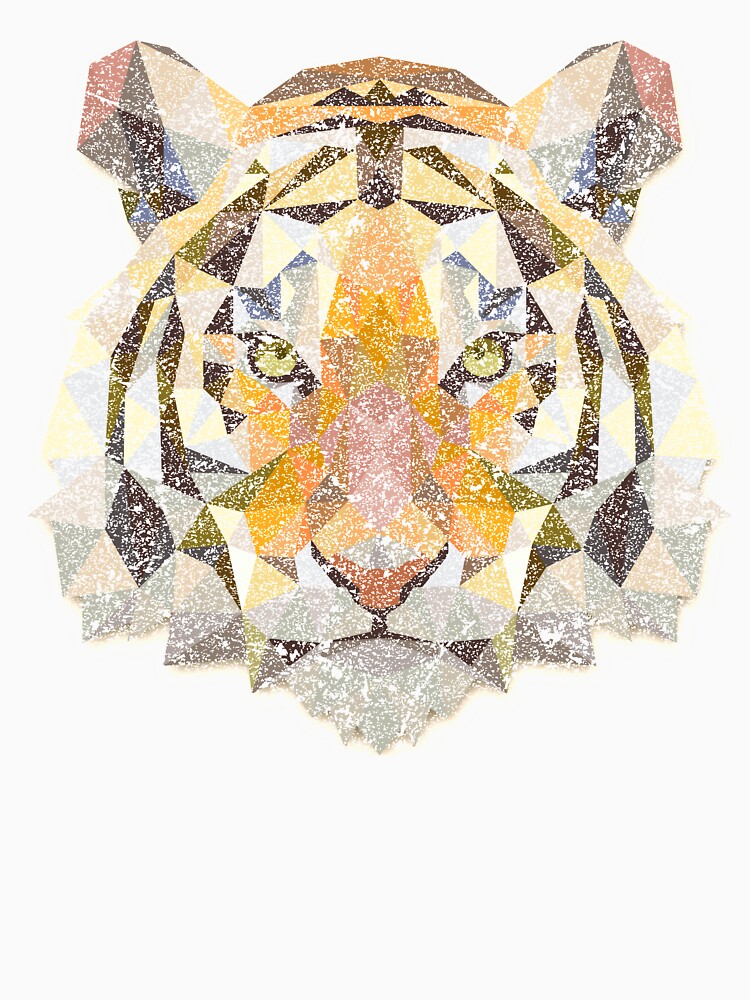 Polygonal Tiger print, abstract animal print by HEJAshirts