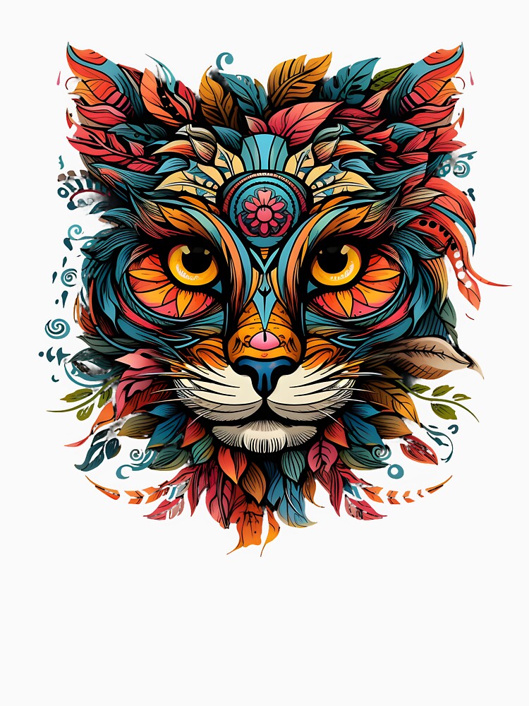 Tiger face art, colorful, tiger lovers no.4 by KAMESUN
