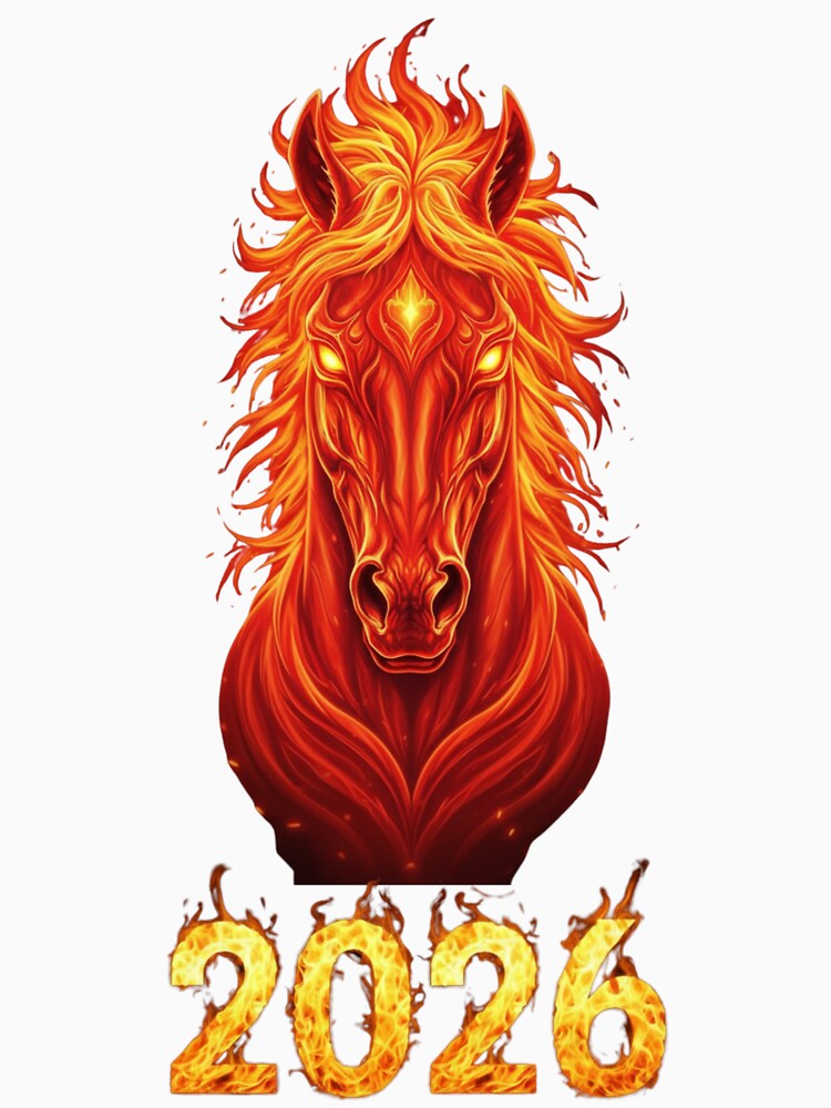 Mystic Fire Horse 2026 – Legendary Zodiac Flame Art Design by Baby Adee Collective