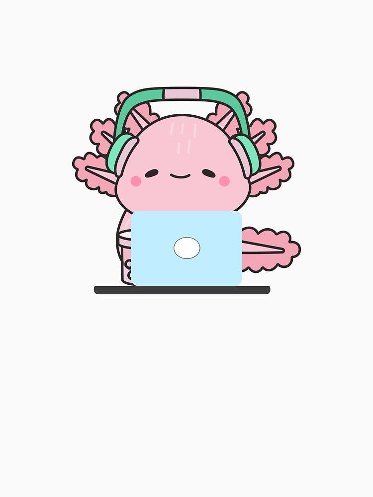Axolotl Gamer Pastel Kawaii Aesthetic by Unsololugar