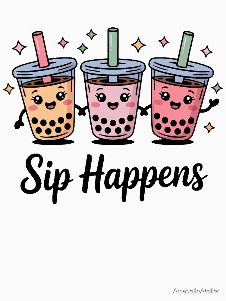 Cute Kawaii Boba Tea by AmabelleAtelier