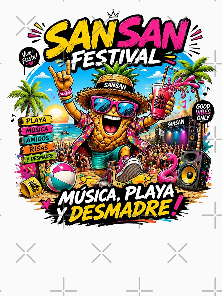 SanSan Survivor T-Shirt – Funny Festival Shirt | Indie Music & Sangria Party Tee | Spain Festival Graphic by Sushikidsntod