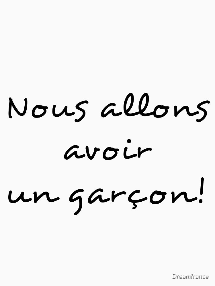 clothing with message: We are going to have a boy by Dreamfrance