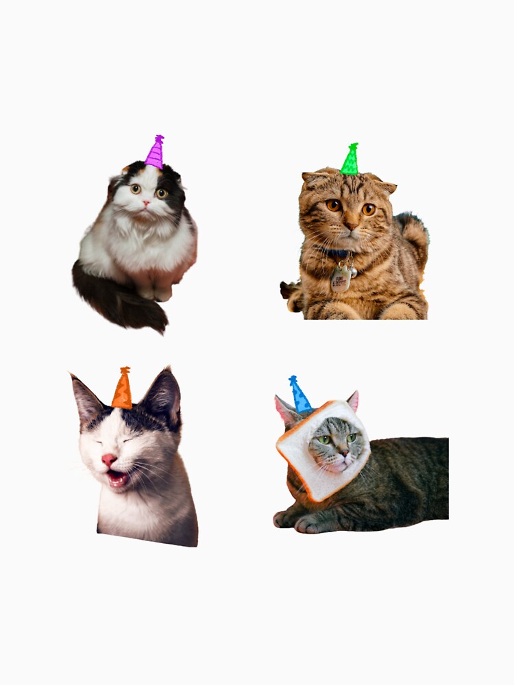 party hat kitties by saacstix