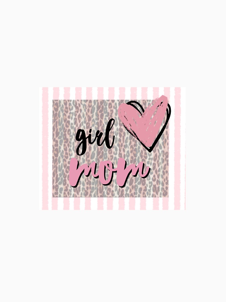 Girl Mom - Pink Heart & Leopard Print Design | Trendy Mama Aesthetic Gift by Designmypaige