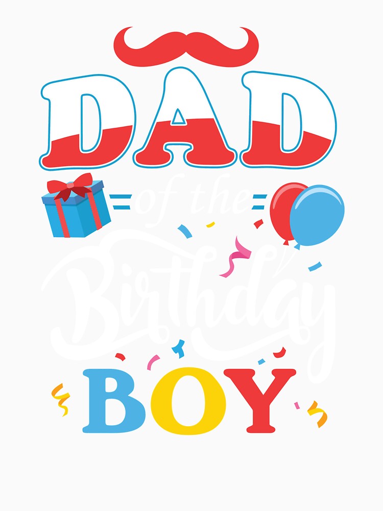 Dad of Birthday Boy Gift Design Idea for Fun Father  print by Lisbob