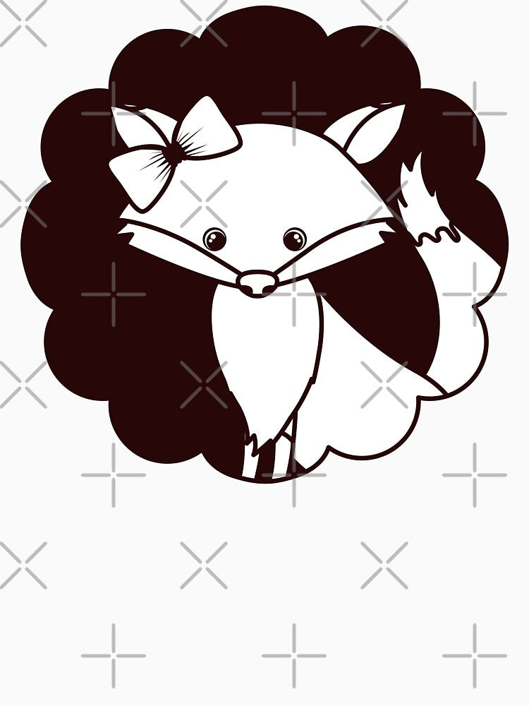 Cute Baby Fox girl Face-Aesthetic Baby Fox Boho Animal by Red-ElYoubi