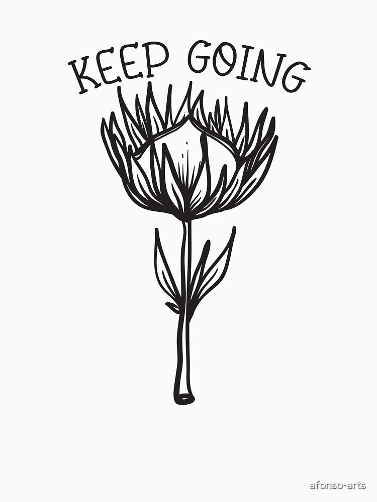 Keep going quote with flower by afonso-arts