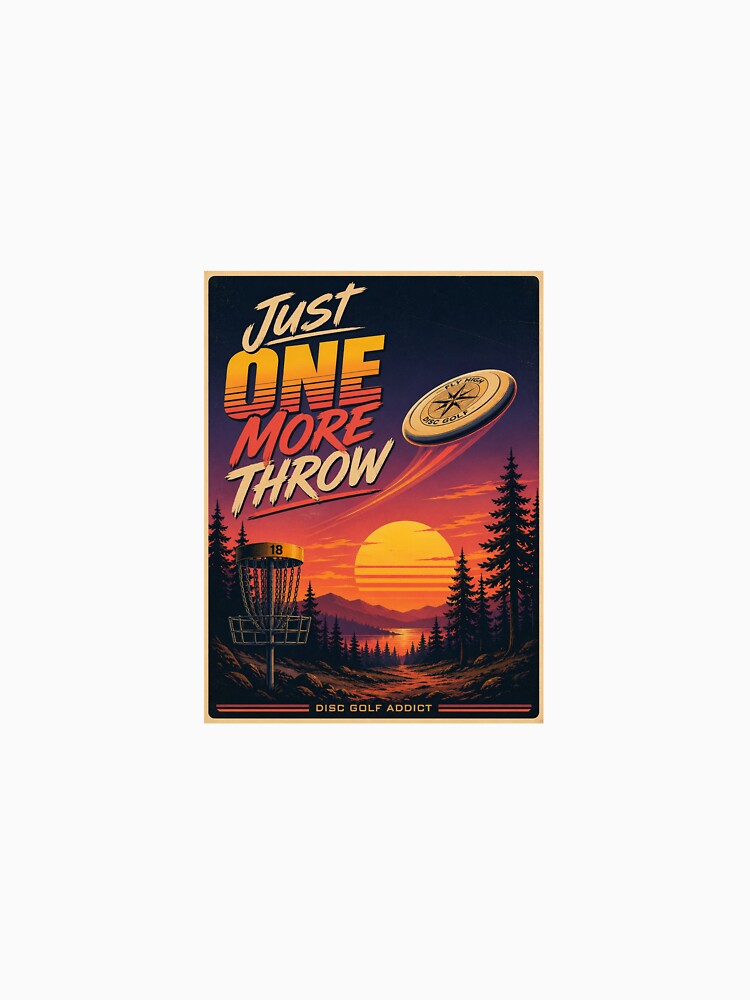 Just One More Throw | Retro Vintage Disc Golf by DoodleHaus360