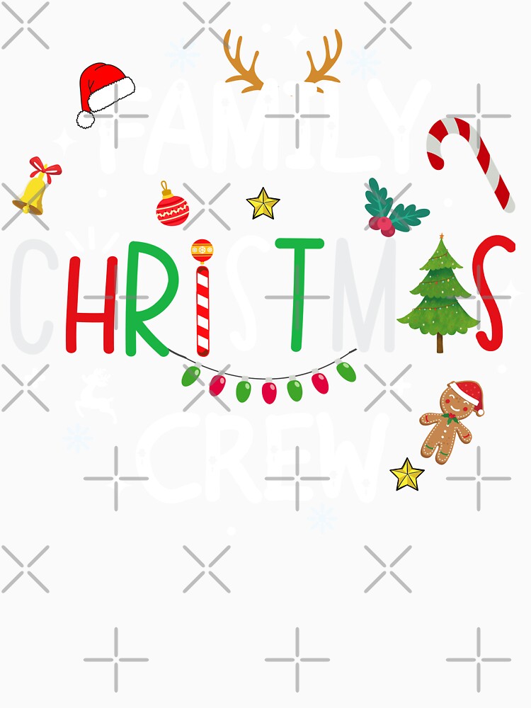 family christmas crew shirt 2023, matching christmas pajama santa reindeer team shirt by ZAIN JAMAL