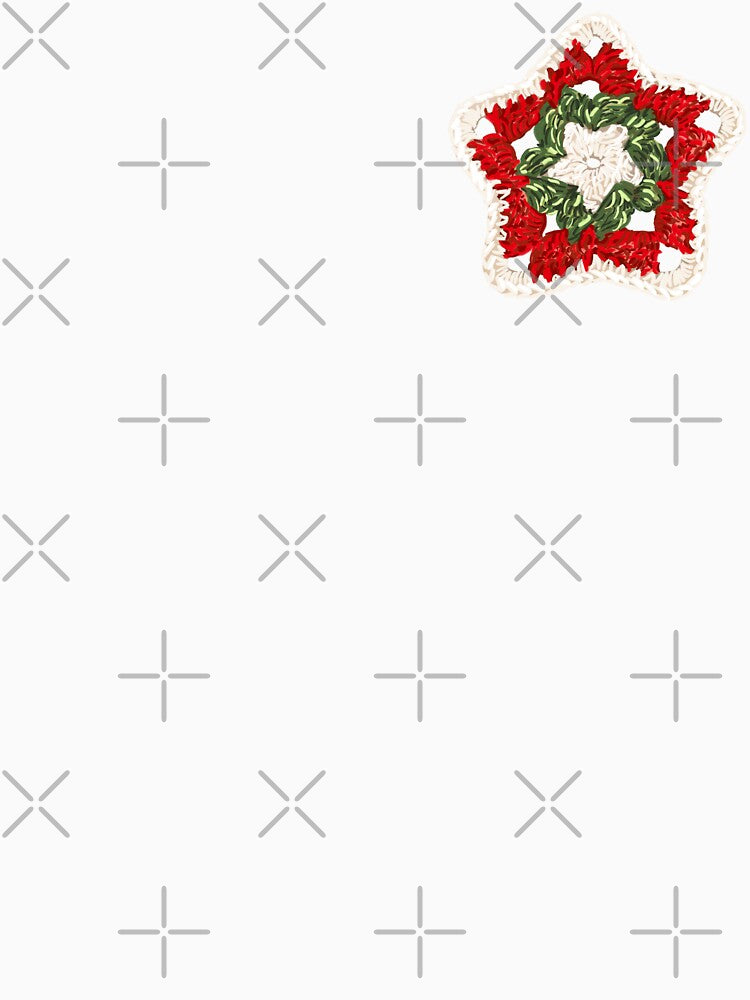 Crochet-Inspired Christmas Star Motif Illustration by Pandositive