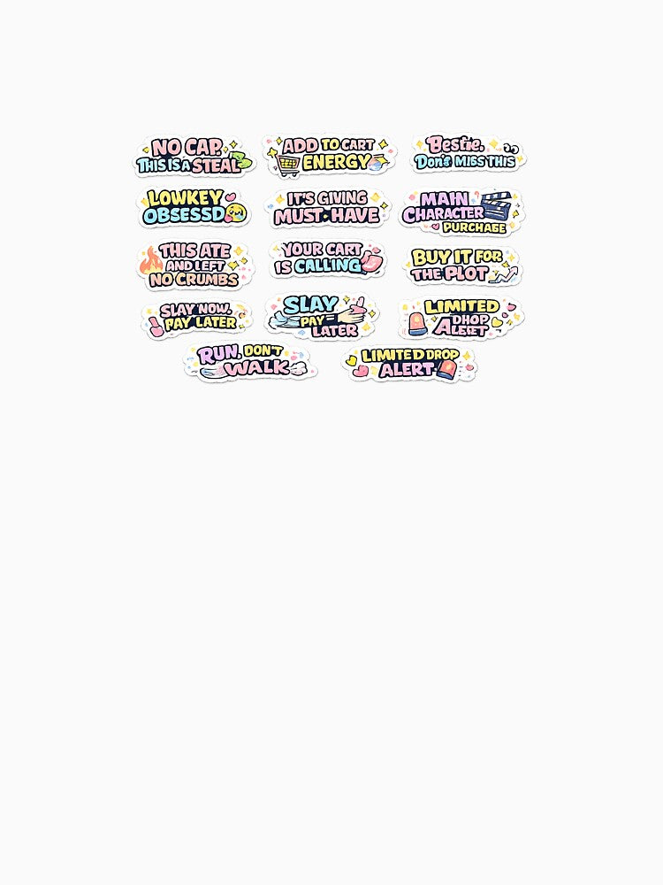 Cute Pastel Gen Z Quotes Sticker by kumuda19