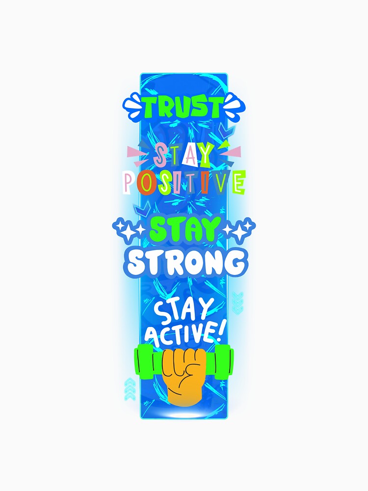 Stay Strong Positive Gym Motivation Typography by rich-moda