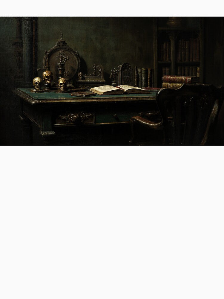 Gothic Writing Desk Dark Academia Art by StudioForge