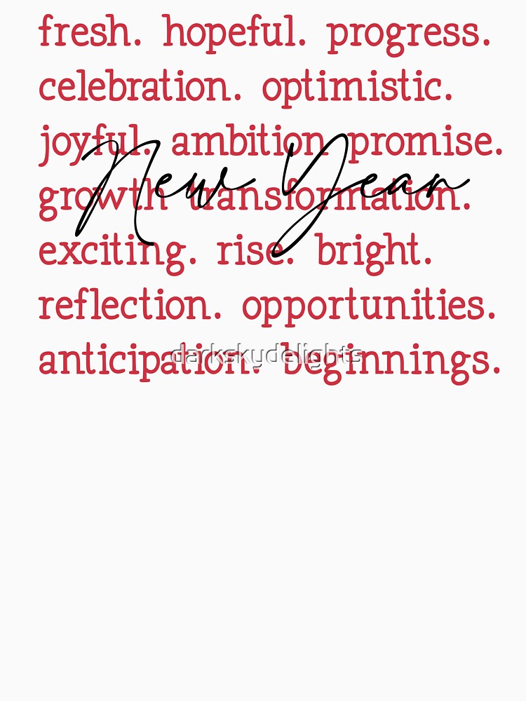 New Years Resolution Words Typography Text by darkskydelights