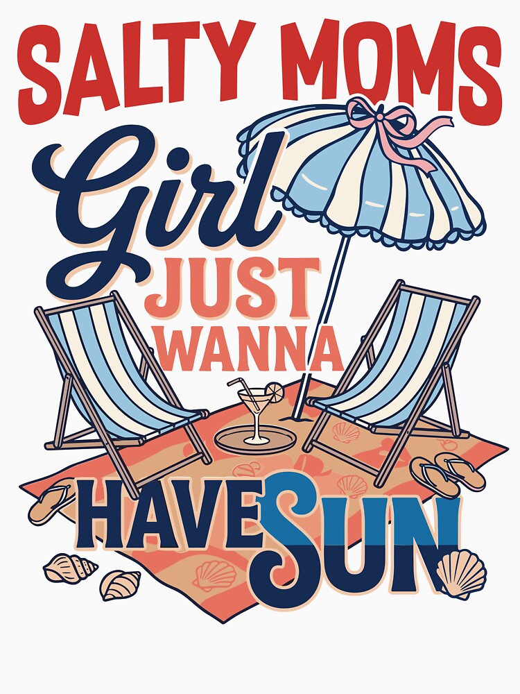 Retro Salty Moms Beach Vacation Girls Trip by KroghDs