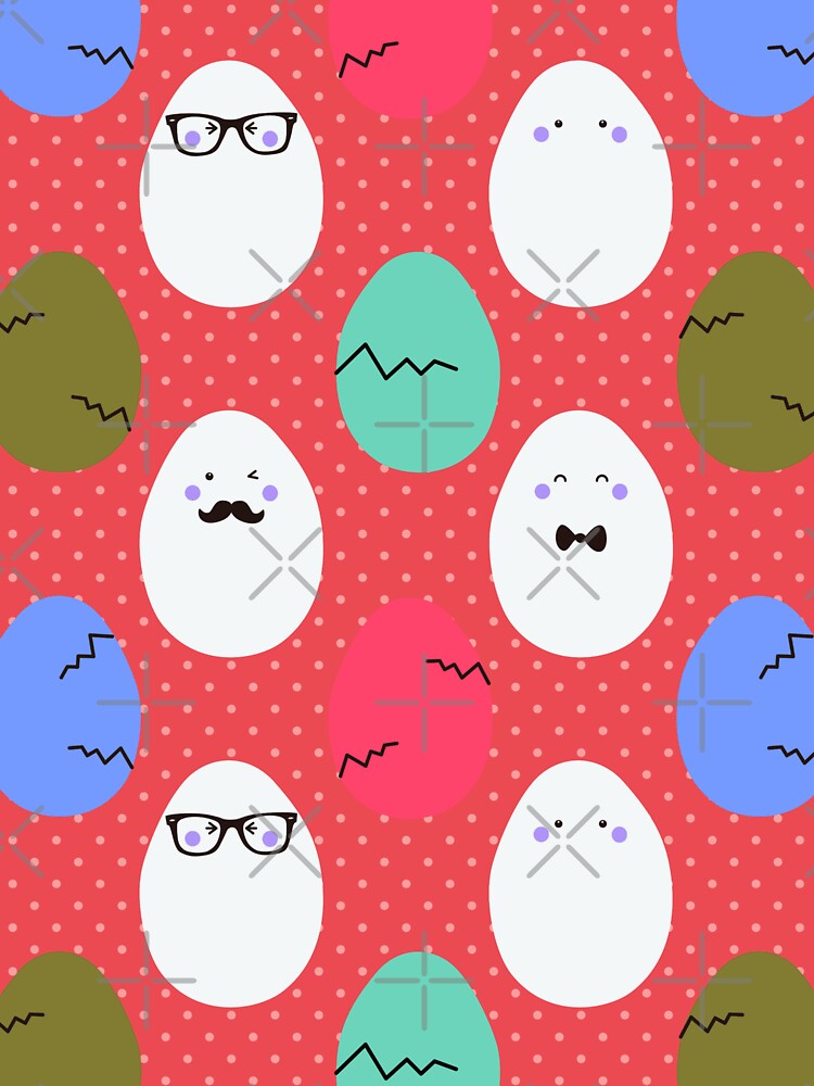 Easter Eggs pink,polka dots by cutecrazytshirt