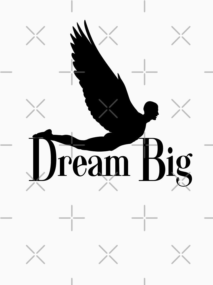 "Dream Big" Silhouette with Wings T-Shirt by GorinART