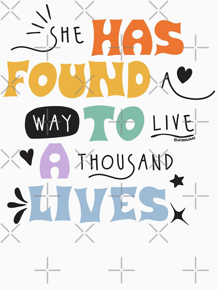 She Has Found A Way To Live A Thousand Lives / Pastel Colors Bookish Aesthetic Bookworm Quote For Kindle Girlie Readers Tbr Booktube by Latinoladas