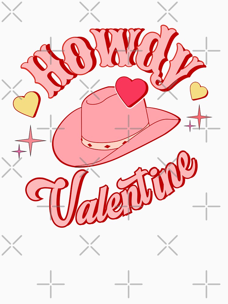 Howdy valentine cute retro vintage Valentine design by DesignsbyMona