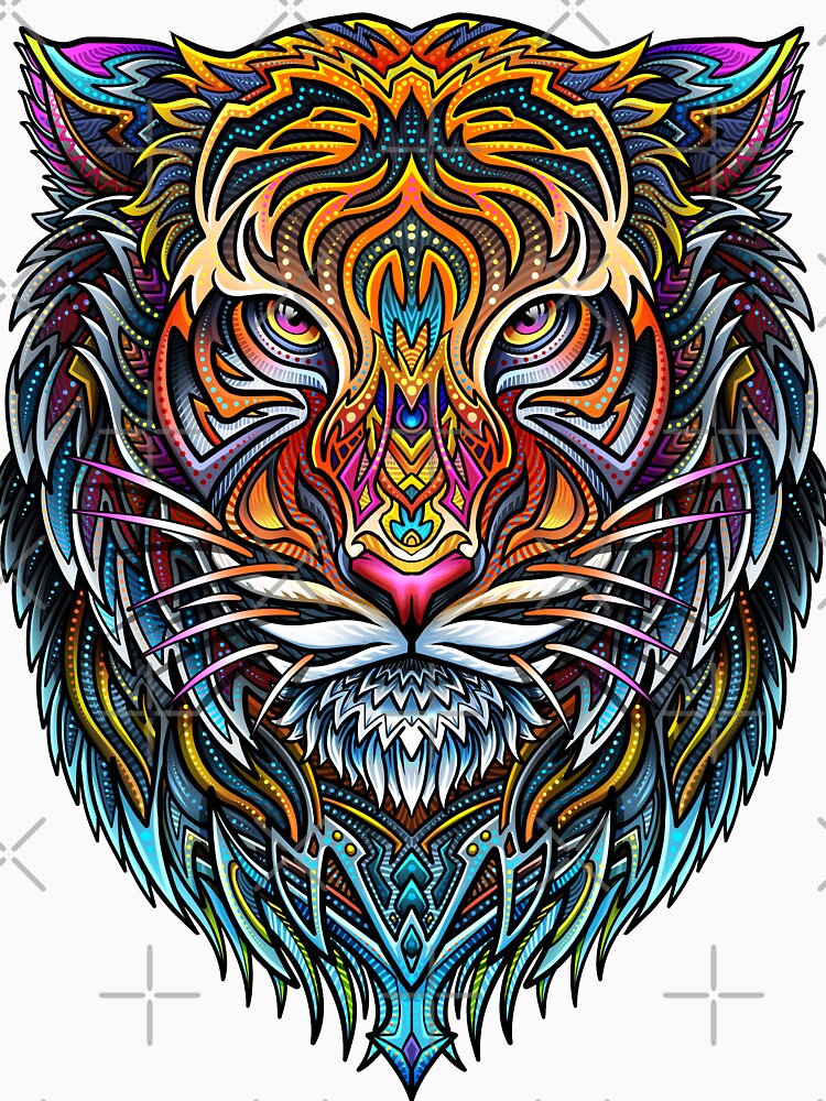 Tiger Face Viking Mandala by Winya