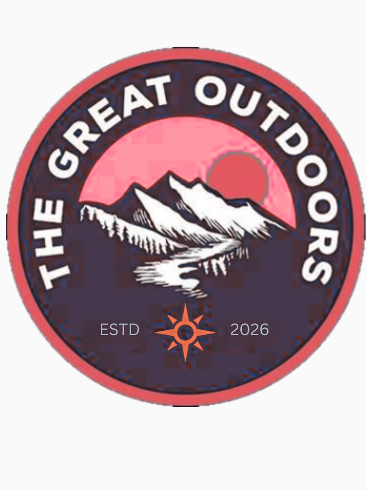 The Great Outdoors - Vintage Mountain Sunset Badge by PACS0011