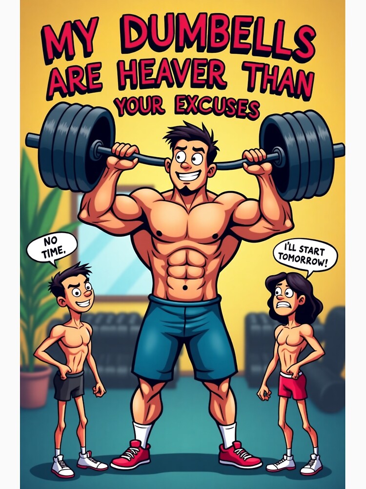 My Dumbbells Are Heavier Than Your Excuses - Funny Gym Quote by QSHOOLKA