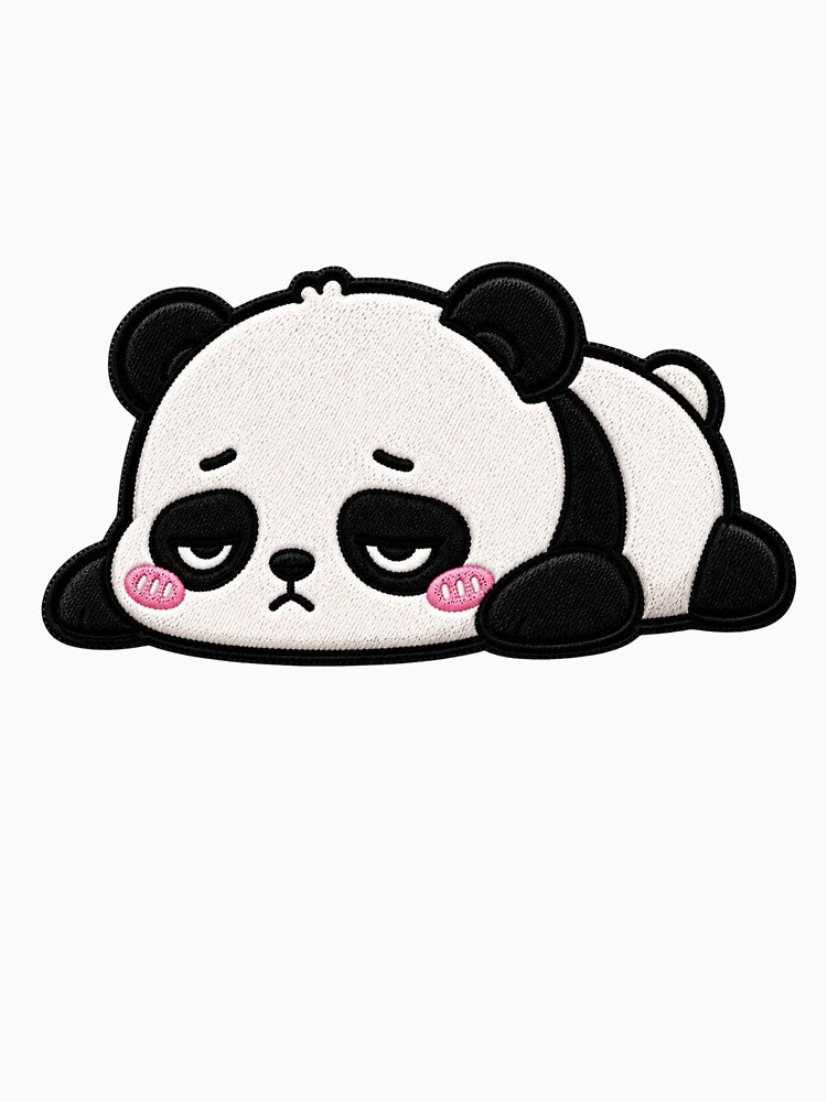 Lazy Monday Panda Embroidery Patch Funny Kawaii by ColorSplash123
