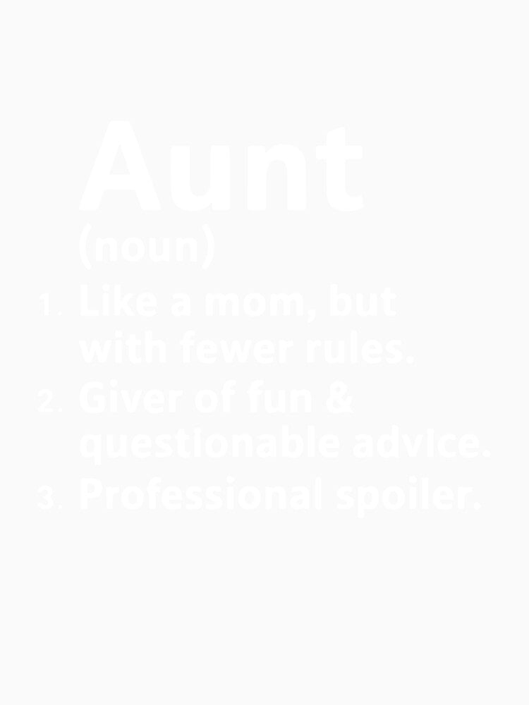 Aunt For Women Funny Definition Niece Nephews Siblings by clothesy7