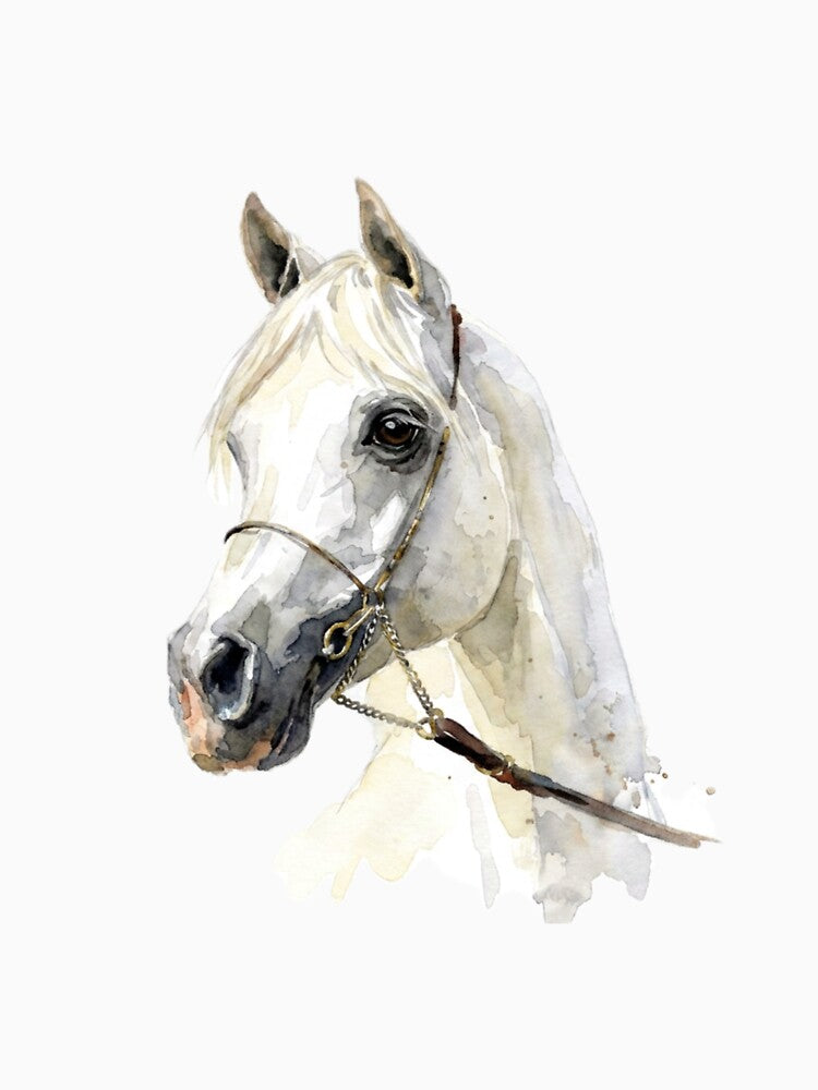 Watercolor Arabian Horse Painting by GelEtBallons