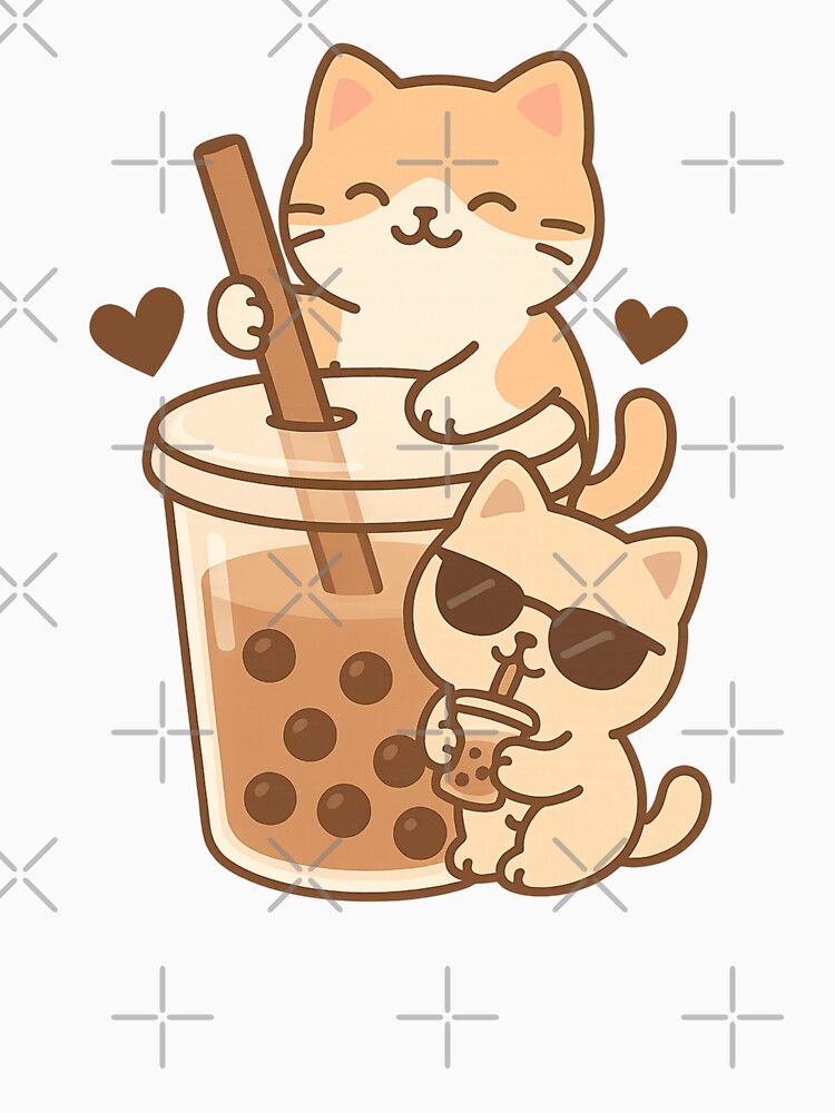 Cute Boba Cats by Hyunnibear