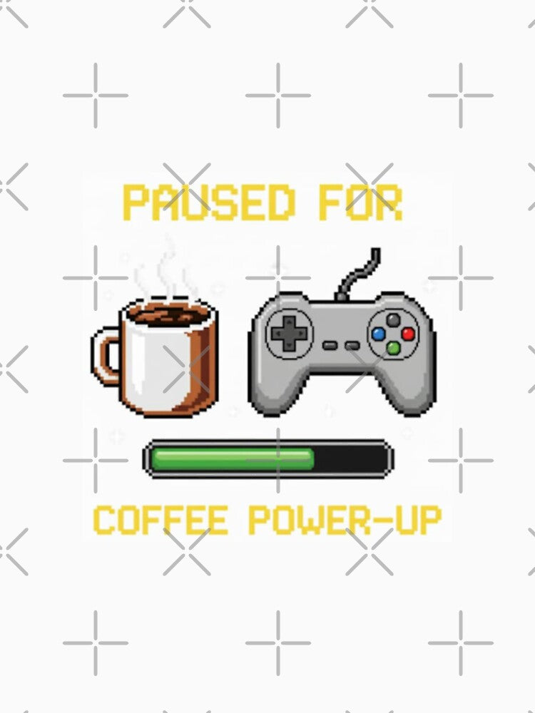 Coffee Pixel art retro gaming gamer 8 bit level up food funny prank weird foodie lover by CheeseBlueprint