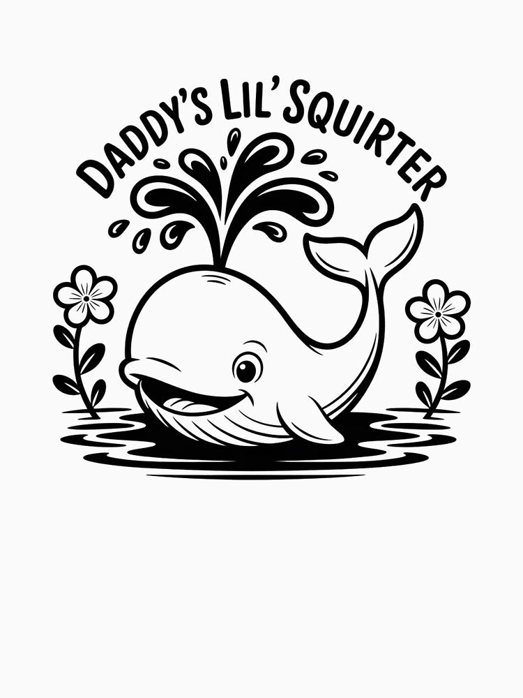 Cute Baby Whale Minimalist Line Art by Bloomkept