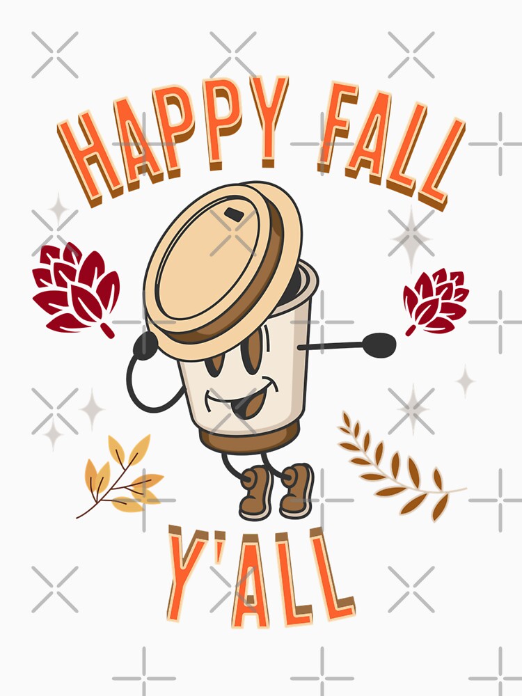 Happy Fall Yall Coffee Cup Pumpkin Spice Season Autumn Caffeine Caffeinated by CarantinedChaos